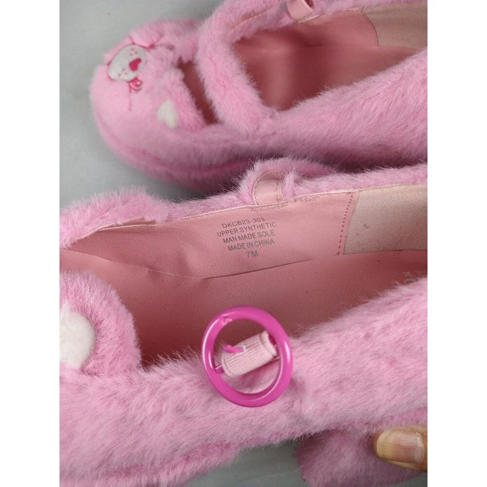 DOLLS KILL Pink Fluffy Care Bears Platform Heels Shoes‎ Size 7